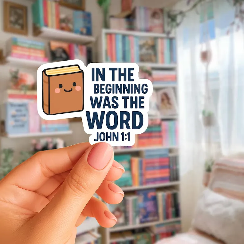 John 1:1 Sticker (Phone Size (3-inches), 1, Regular)