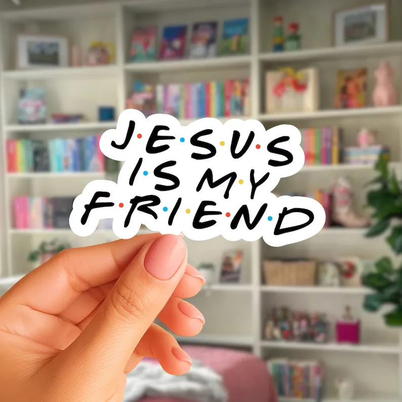 Jesus Is My Friend Sticker (Phone Size (3-inches), 1, Regular)