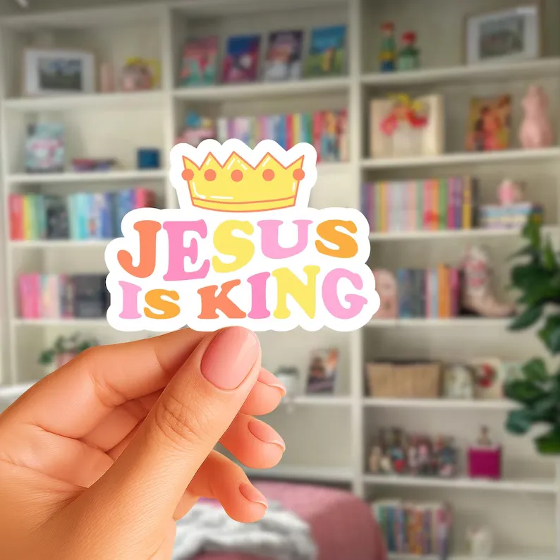 Jesus Is King Sticker (Phone Size (3-inches), 1, Regular)
