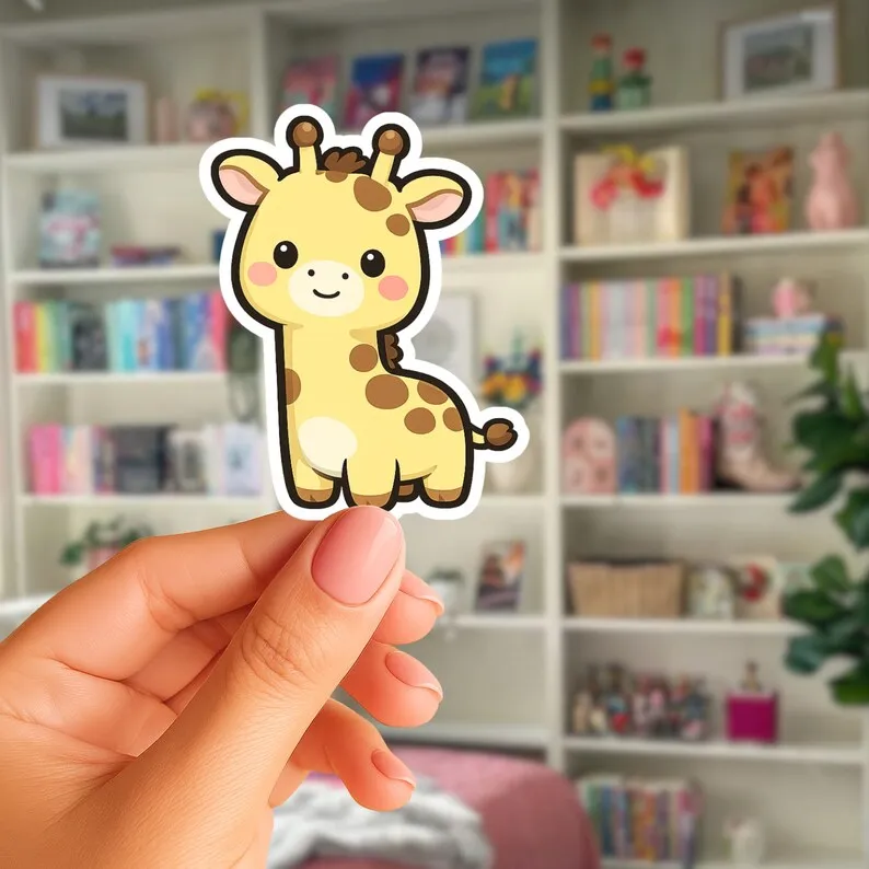 Cute Giraffe Sticker (Phone Size (3-inches), 1, Regular)
