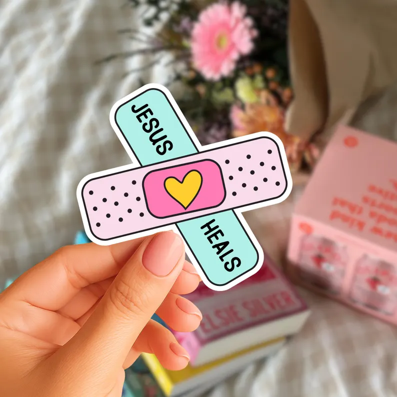 Jesus Heals Sticker (Phone Size (3-inches), 1, Regular)